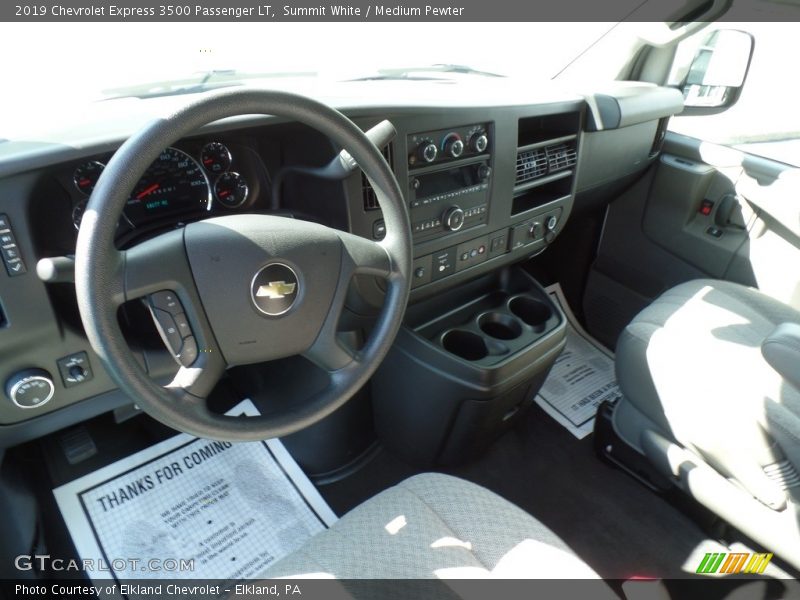 Summit White / Medium Pewter 2019 Chevrolet Express 3500 Passenger LT