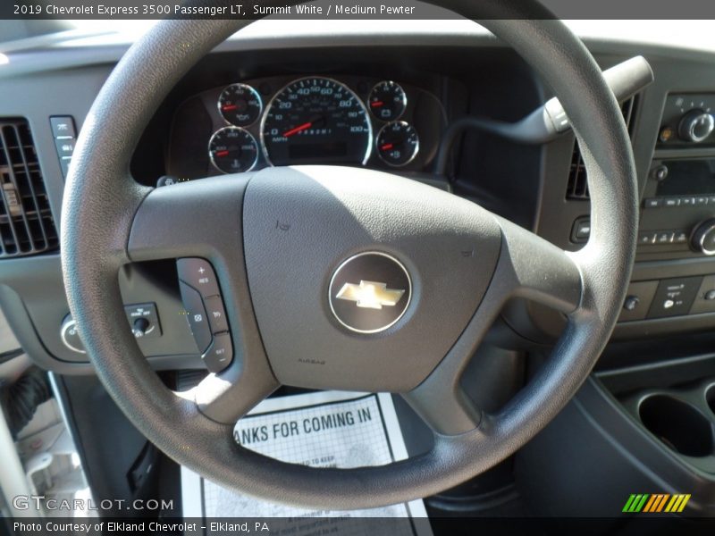 Summit White / Medium Pewter 2019 Chevrolet Express 3500 Passenger LT