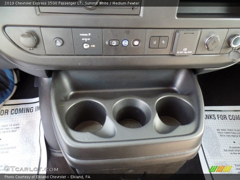 Summit White / Medium Pewter 2019 Chevrolet Express 3500 Passenger LT