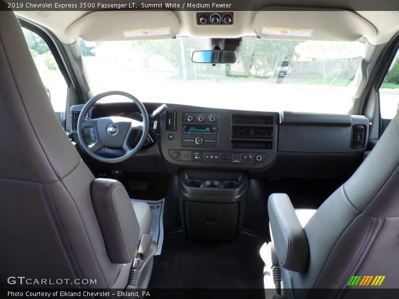 Summit White / Medium Pewter 2019 Chevrolet Express 3500 Passenger LT