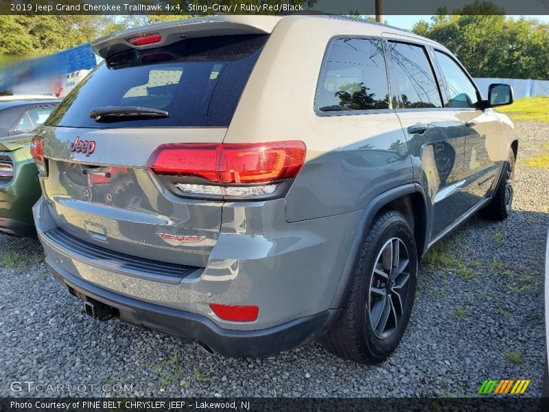 Sting-Gray / Ruby Red/Black 2019 Jeep Grand Cherokee Trailhawk 4x4