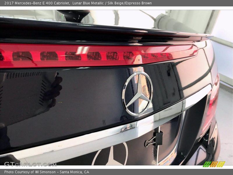 Lunar Blue Metallic / Silk Beige/Espresso Brown 2017 Mercedes-Benz E 400 Cabriolet