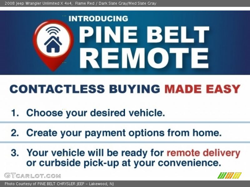 Flame Red / Dark Slate Gray/Med Slate Gray 2008 Jeep Wrangler Unlimited X 4x4