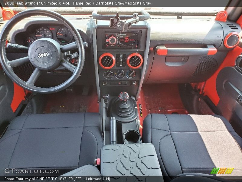 Flame Red / Dark Slate Gray/Med Slate Gray 2008 Jeep Wrangler Unlimited X 4x4