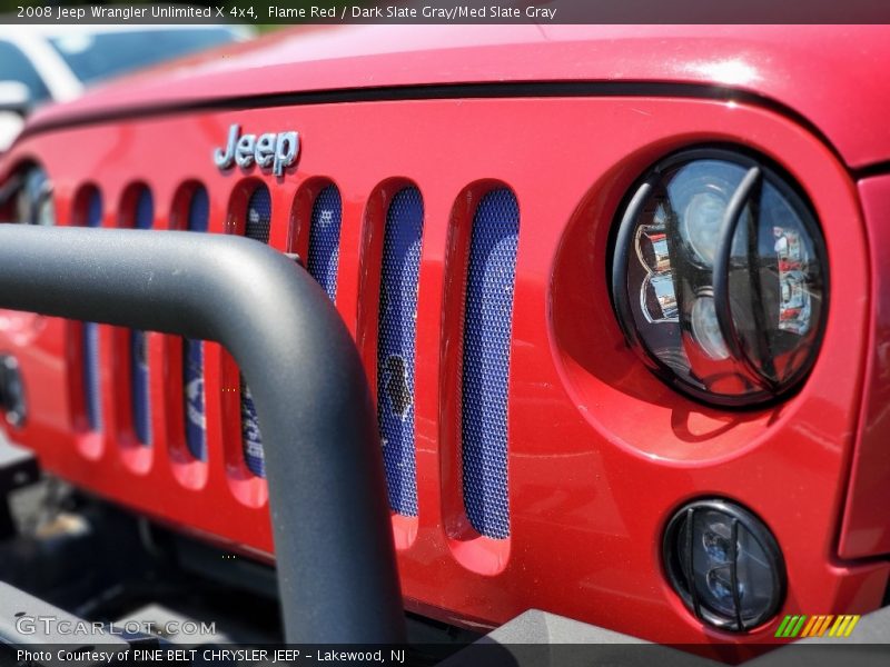 Flame Red / Dark Slate Gray/Med Slate Gray 2008 Jeep Wrangler Unlimited X 4x4