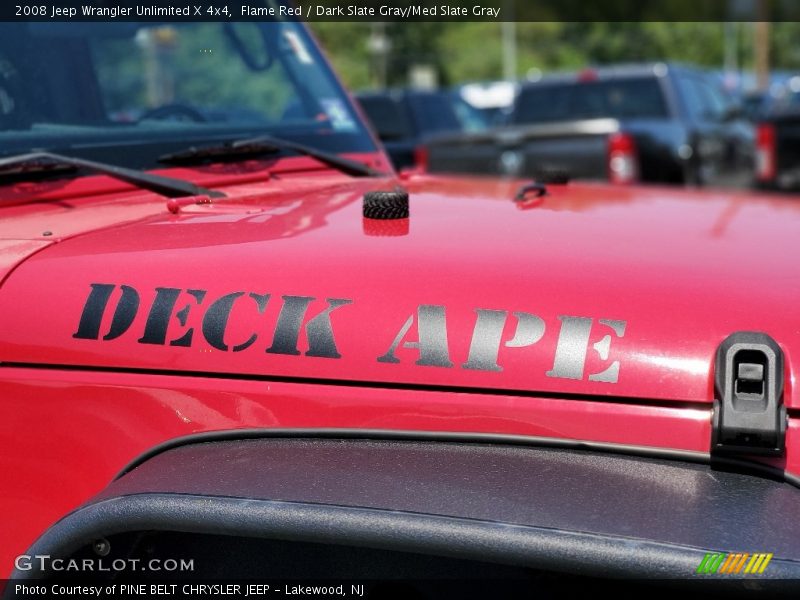 Flame Red / Dark Slate Gray/Med Slate Gray 2008 Jeep Wrangler Unlimited X 4x4