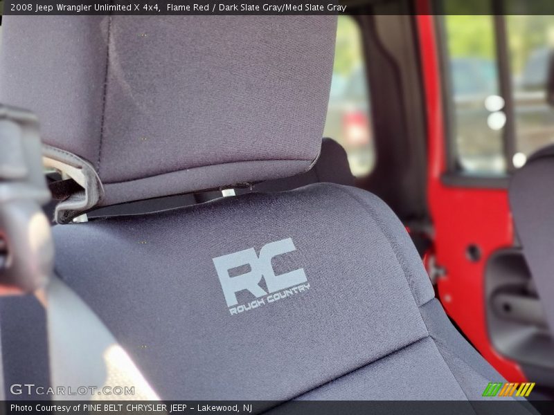 Flame Red / Dark Slate Gray/Med Slate Gray 2008 Jeep Wrangler Unlimited X 4x4