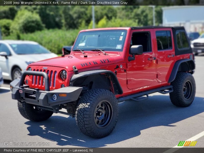 Flame Red / Dark Slate Gray/Med Slate Gray 2008 Jeep Wrangler Unlimited X 4x4