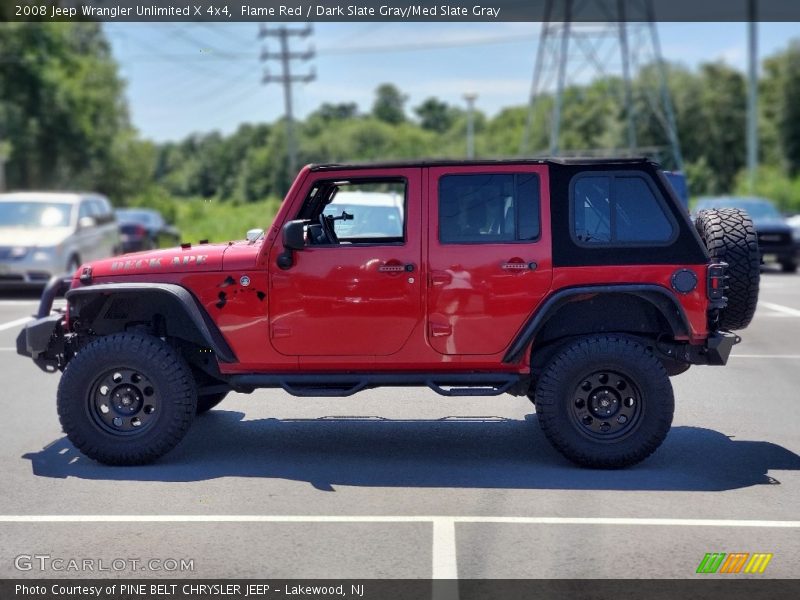 Flame Red / Dark Slate Gray/Med Slate Gray 2008 Jeep Wrangler Unlimited X 4x4