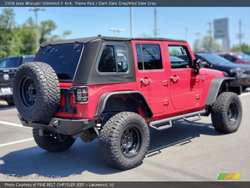 Flame Red / Dark Slate Gray/Med Slate Gray 2008 Jeep Wrangler Unlimited X 4x4