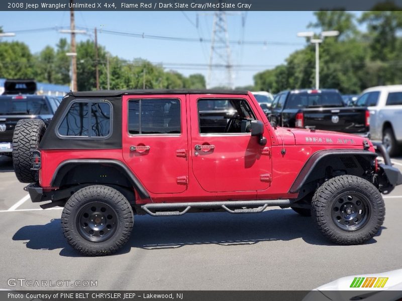 Flame Red / Dark Slate Gray/Med Slate Gray 2008 Jeep Wrangler Unlimited X 4x4