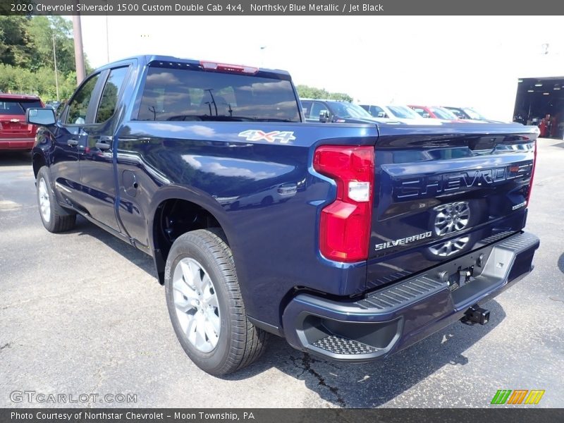 Northsky Blue Metallic / Jet Black 2020 Chevrolet Silverado 1500 Custom Double Cab 4x4