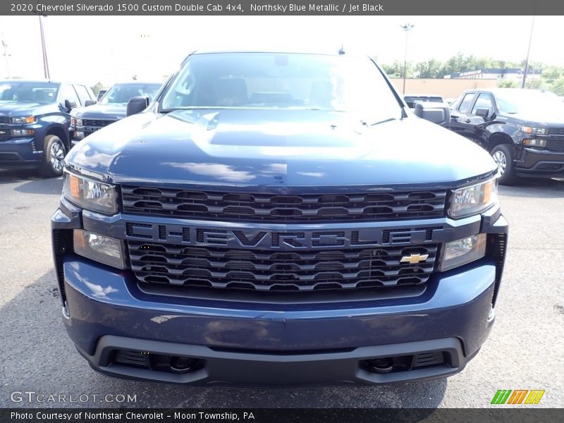 Northsky Blue Metallic / Jet Black 2020 Chevrolet Silverado 1500 Custom Double Cab 4x4