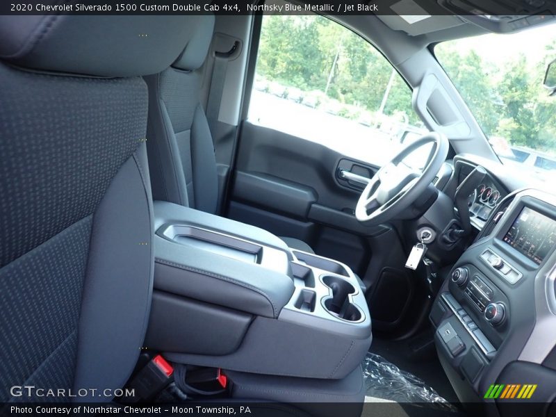 Northsky Blue Metallic / Jet Black 2020 Chevrolet Silverado 1500 Custom Double Cab 4x4