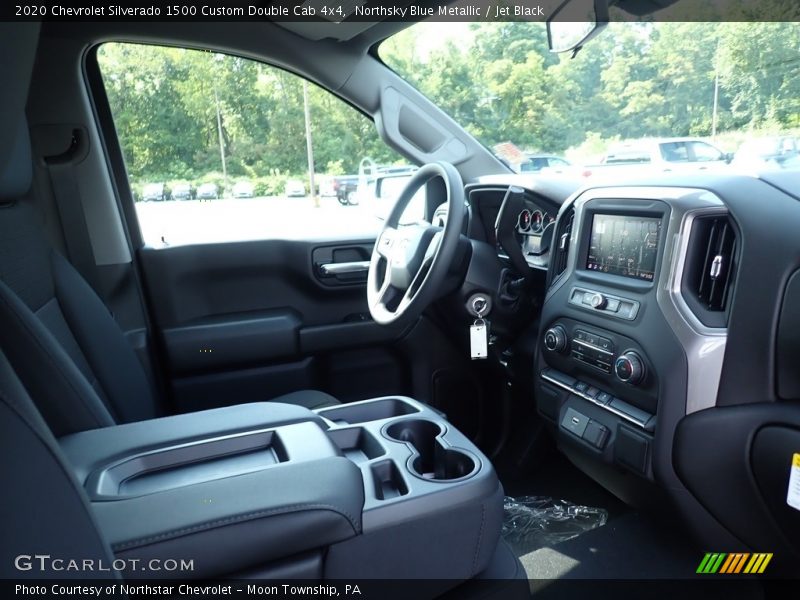 Northsky Blue Metallic / Jet Black 2020 Chevrolet Silverado 1500 Custom Double Cab 4x4