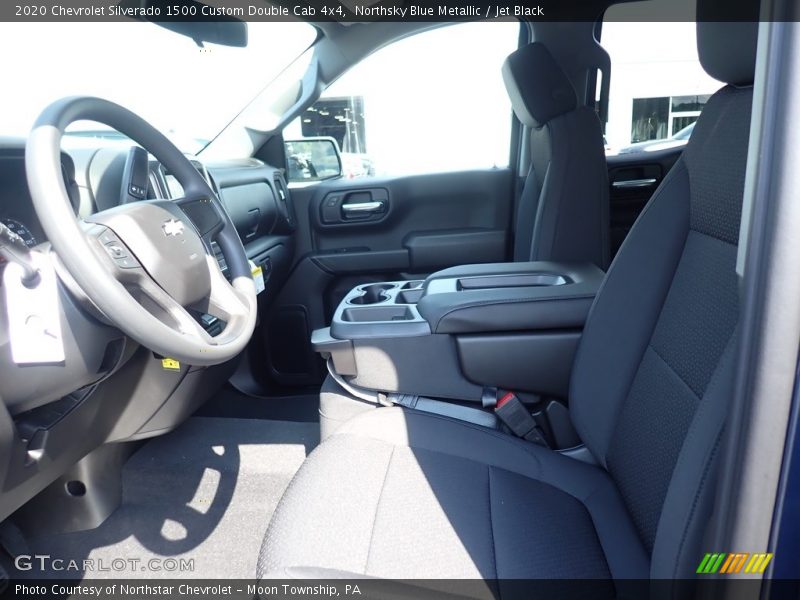 Northsky Blue Metallic / Jet Black 2020 Chevrolet Silverado 1500 Custom Double Cab 4x4