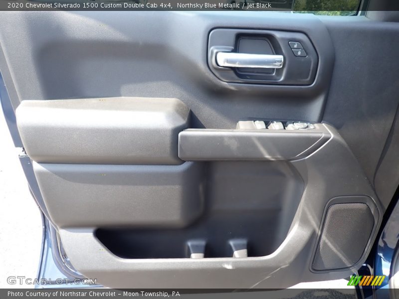 Northsky Blue Metallic / Jet Black 2020 Chevrolet Silverado 1500 Custom Double Cab 4x4