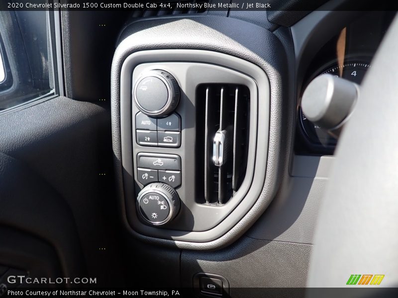 Northsky Blue Metallic / Jet Black 2020 Chevrolet Silverado 1500 Custom Double Cab 4x4