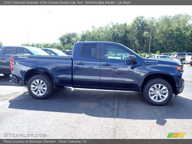 Northsky Blue Metallic / Jet Black 2020 Chevrolet Silverado 1500 Custom Double Cab 4x4