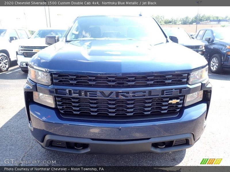 Northsky Blue Metallic / Jet Black 2020 Chevrolet Silverado 1500 Custom Double Cab 4x4