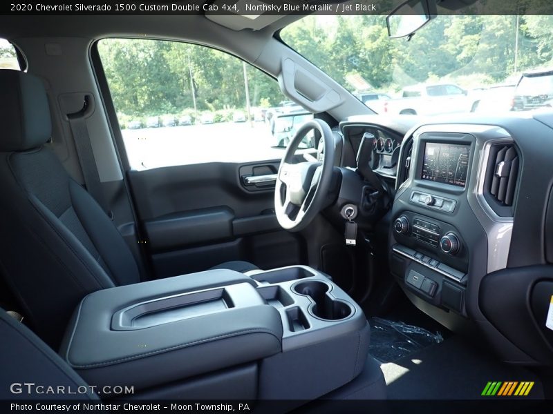 Northsky Blue Metallic / Jet Black 2020 Chevrolet Silverado 1500 Custom Double Cab 4x4