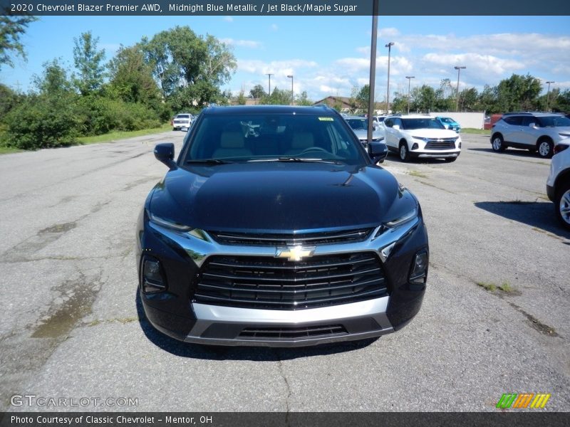 Midnight Blue Metallic / Jet Black/Maple Sugar 2020 Chevrolet Blazer Premier AWD