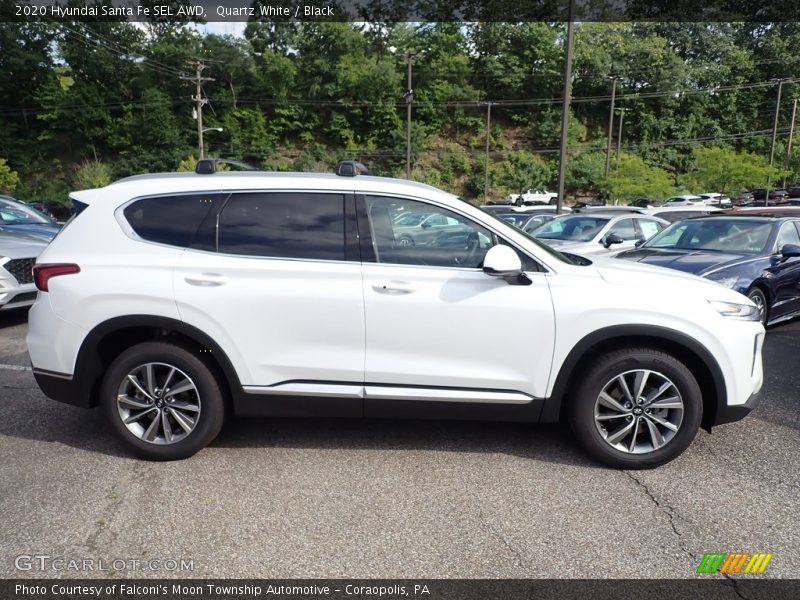 Quartz White / Black 2020 Hyundai Santa Fe SEL AWD