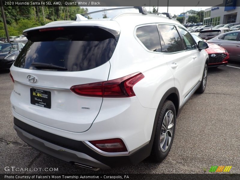 Quartz White / Black 2020 Hyundai Santa Fe SEL AWD