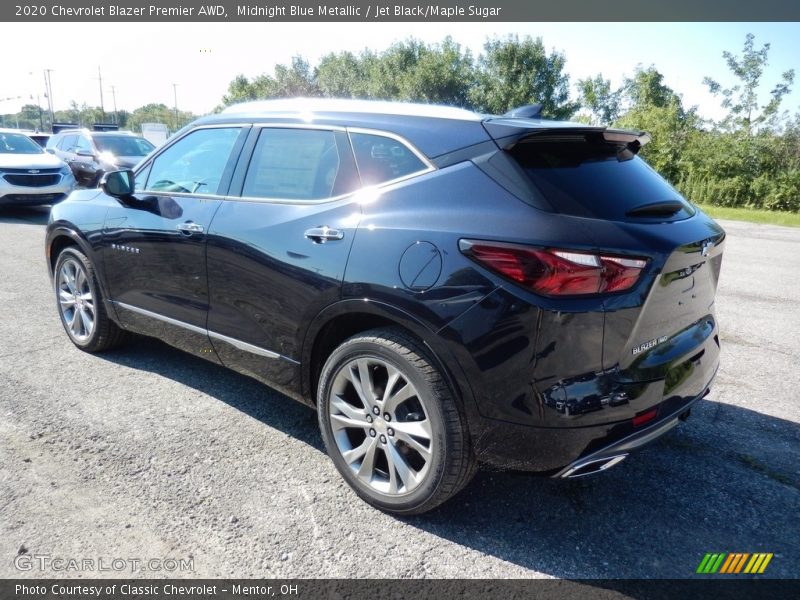 Midnight Blue Metallic / Jet Black/Maple Sugar 2020 Chevrolet Blazer Premier AWD