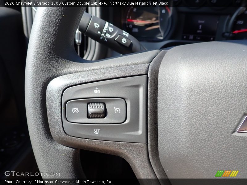 Northsky Blue Metallic / Jet Black 2020 Chevrolet Silverado 1500 Custom Double Cab 4x4
