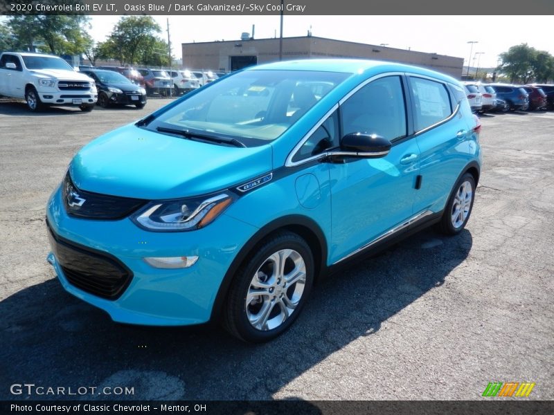 Oasis Blue / Dark Galvanized/­Sky Cool Gray 2020 Chevrolet Bolt EV LT