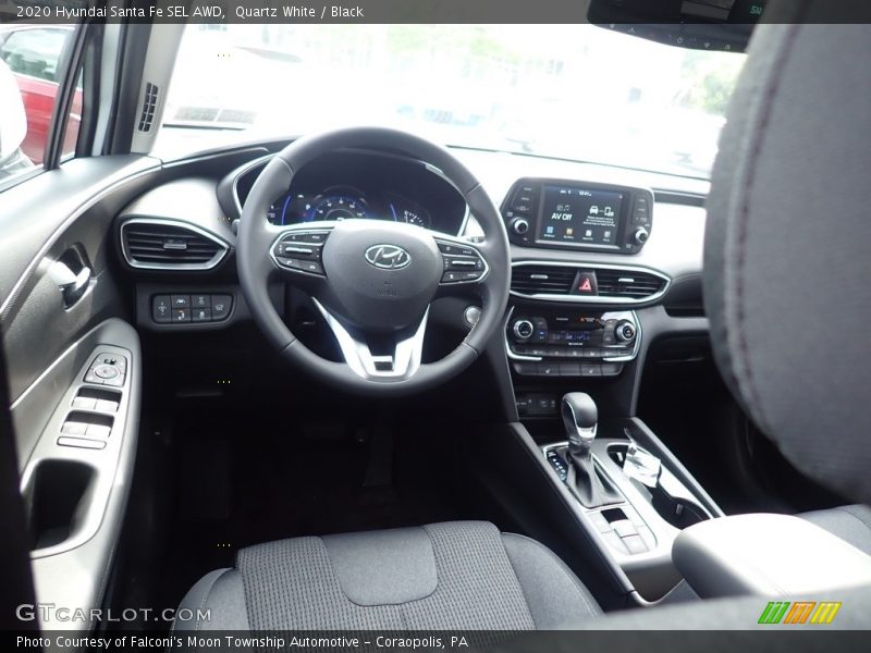 Quartz White / Black 2020 Hyundai Santa Fe SEL AWD
