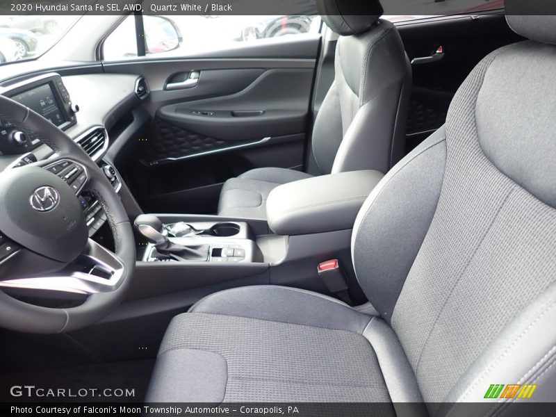 Quartz White / Black 2020 Hyundai Santa Fe SEL AWD