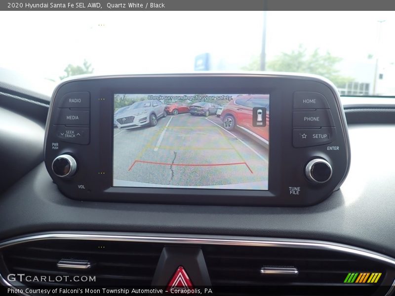 Quartz White / Black 2020 Hyundai Santa Fe SEL AWD