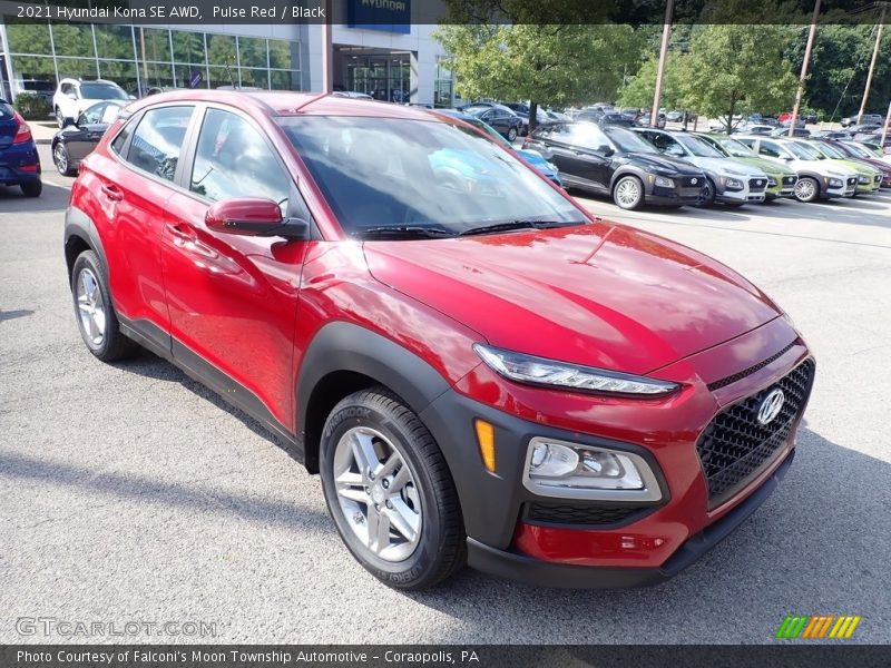 Pulse Red / Black 2021 Hyundai Kona SE AWD