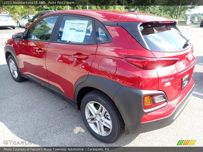 Pulse Red / Black 2021 Hyundai Kona SE AWD