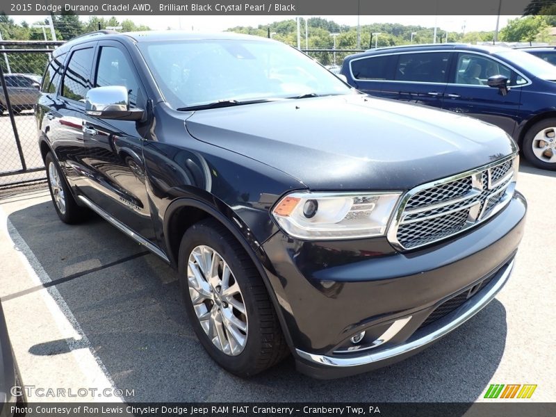 Brilliant Black Crystal Pearl / Black 2015 Dodge Durango Citadel AWD