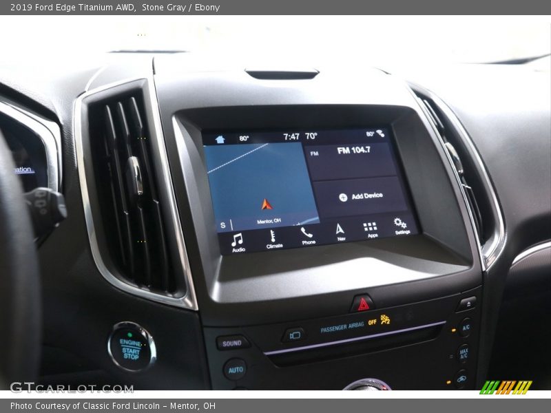 Stone Gray / Ebony 2019 Ford Edge Titanium AWD