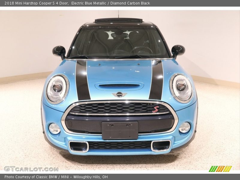 Electric Blue Metallic / Diamond Carbon Black 2018 Mini Hardtop Cooper S 4 Door