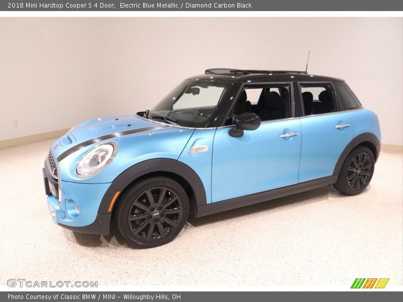 Electric Blue Metallic / Diamond Carbon Black 2018 Mini Hardtop Cooper S 4 Door