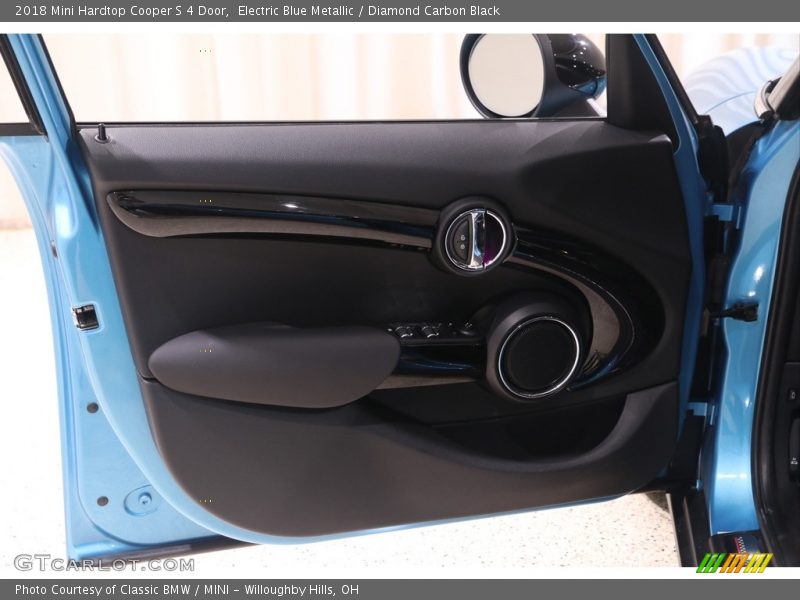 Electric Blue Metallic / Diamond Carbon Black 2018 Mini Hardtop Cooper S 4 Door