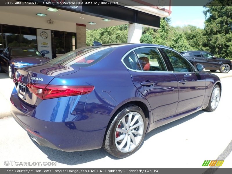 Montecarlo Blue Metallic / Black/Red 2019 Alfa Romeo Giulia AWD