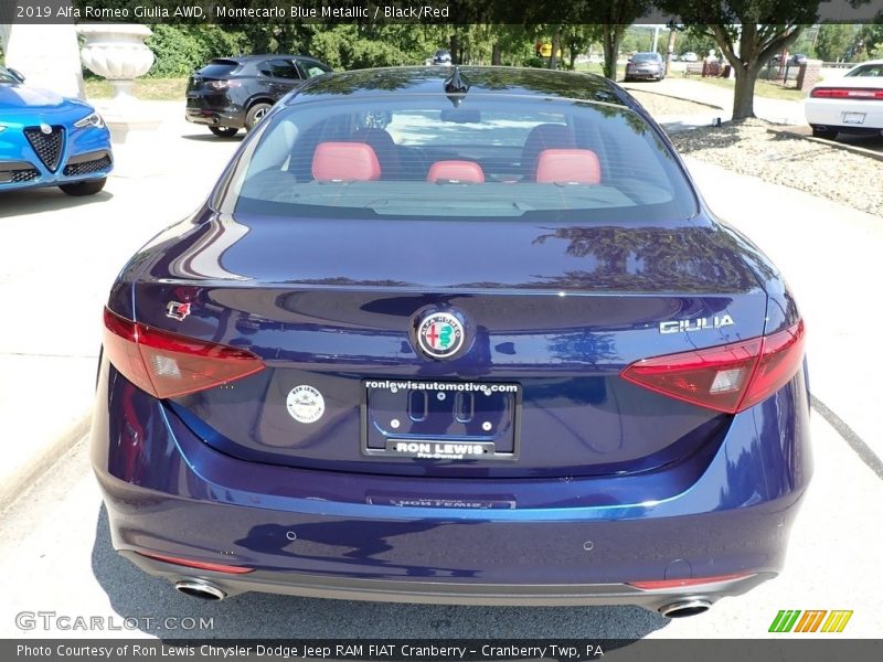 Montecarlo Blue Metallic / Black/Red 2019 Alfa Romeo Giulia AWD