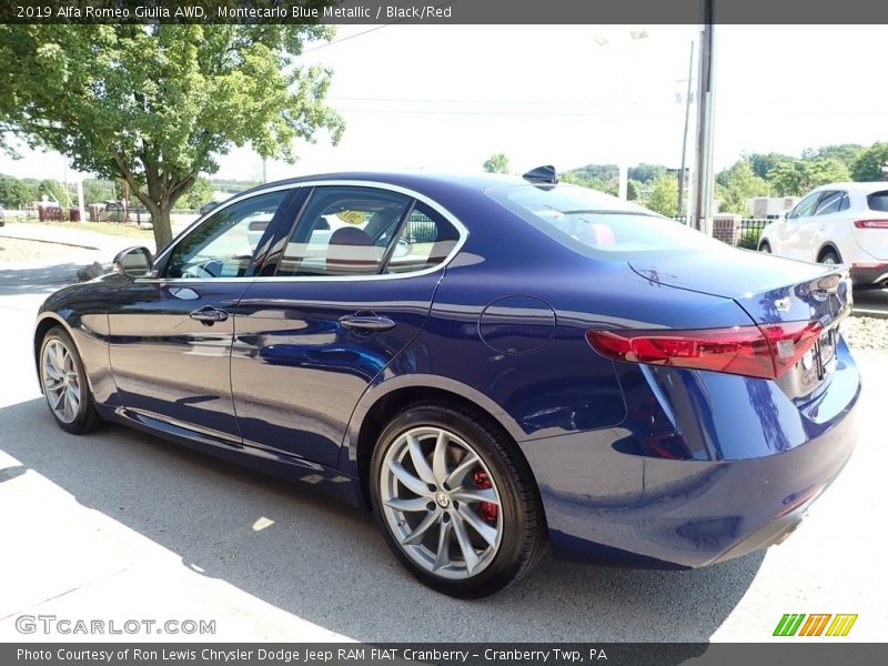 Montecarlo Blue Metallic / Black/Red 2019 Alfa Romeo Giulia AWD