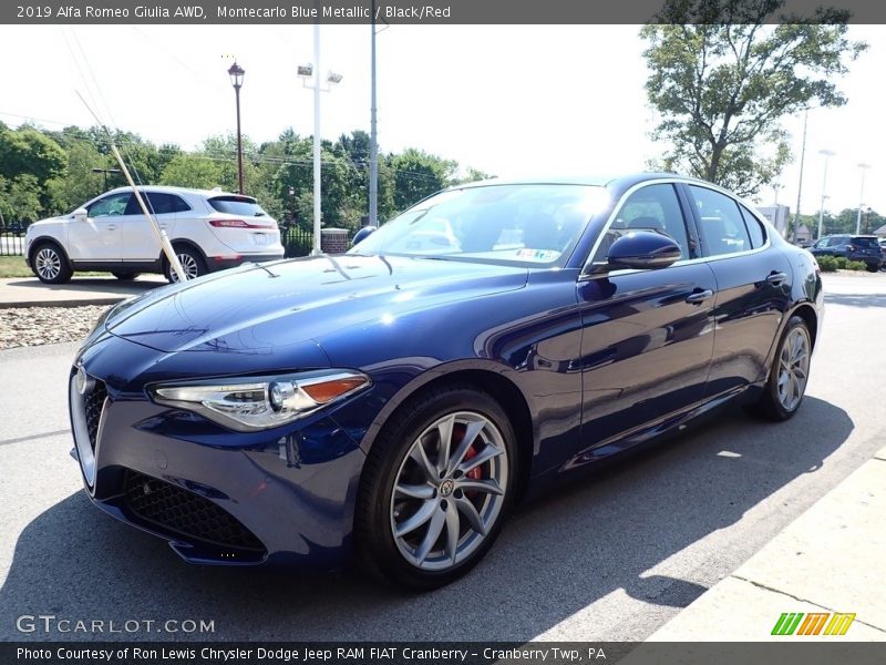 Montecarlo Blue Metallic / Black/Red 2019 Alfa Romeo Giulia AWD