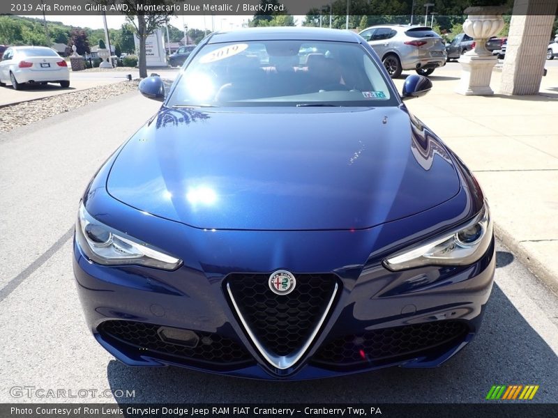 Montecarlo Blue Metallic / Black/Red 2019 Alfa Romeo Giulia AWD
