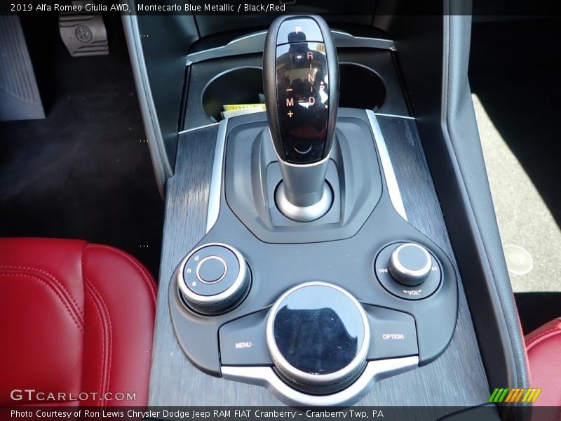 Montecarlo Blue Metallic / Black/Red 2019 Alfa Romeo Giulia AWD