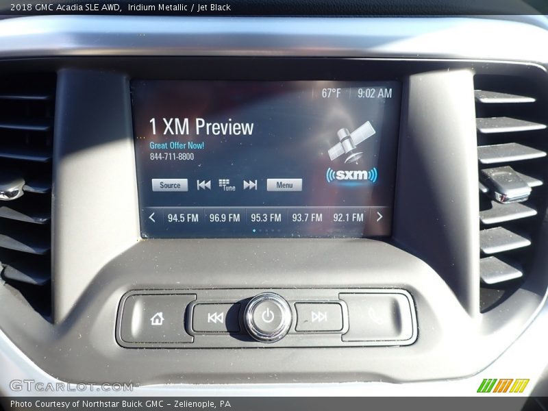 Iridium Metallic / Jet Black 2018 GMC Acadia SLE AWD