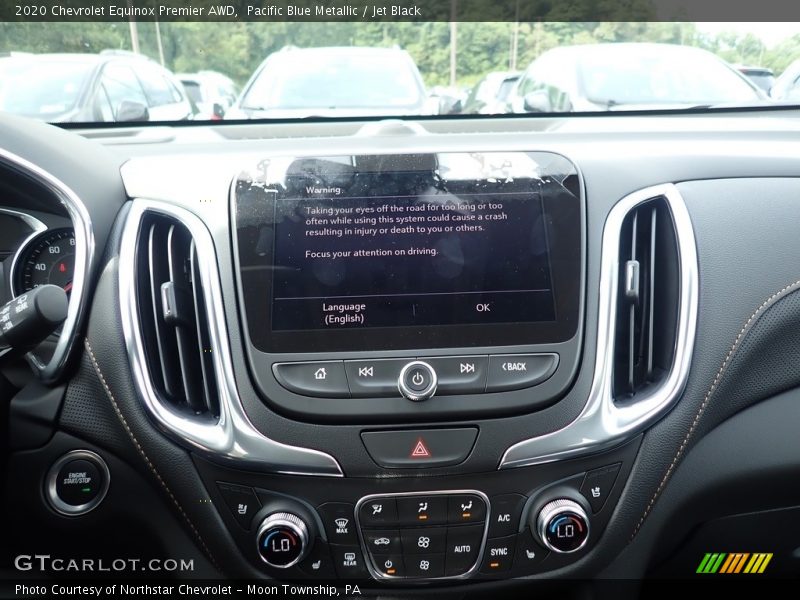 Pacific Blue Metallic / Jet Black 2020 Chevrolet Equinox Premier AWD