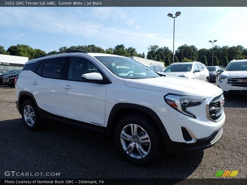 Summit White / Jet Black 2020 GMC Terrain SLE AWD